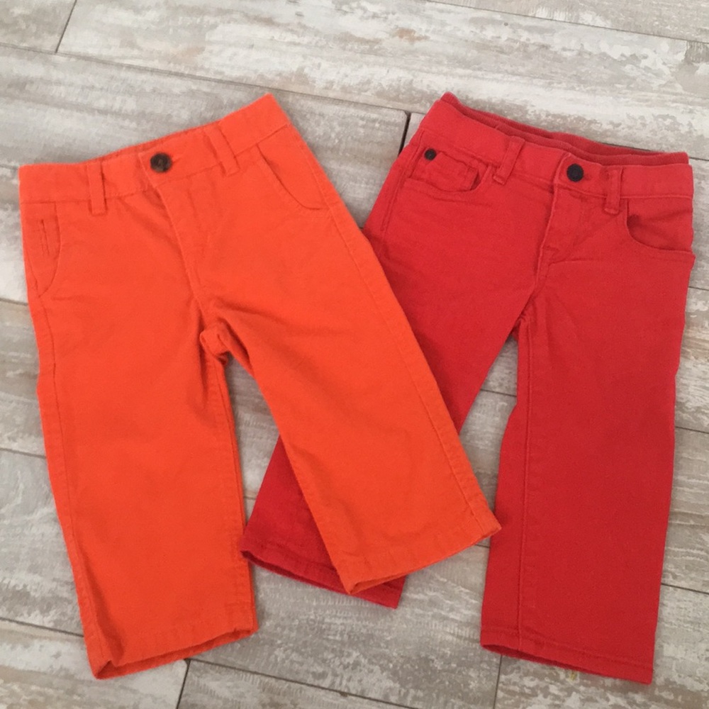 Set of Red & Orange Baby Gap Pants